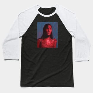 Carrie Horror Art Digital Portrait Baseball T-Shirt